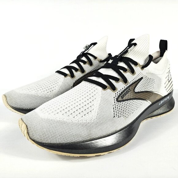 Brooks Levitate Stealthfit 5 Mens 10.5 Running Shoe White Gray Black 1103721D135 - Picture 4 of 16